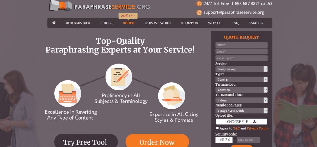 paraphraseservice.org review