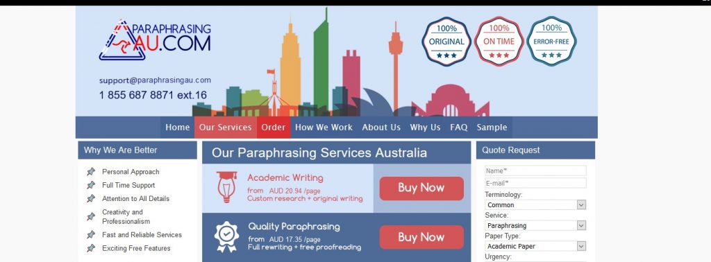 paraphrasingau.com review