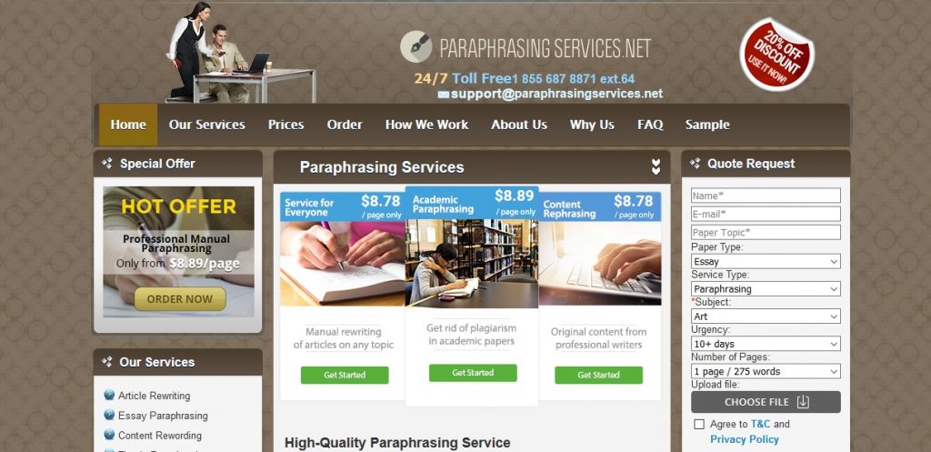 paraphrasingservices.net review