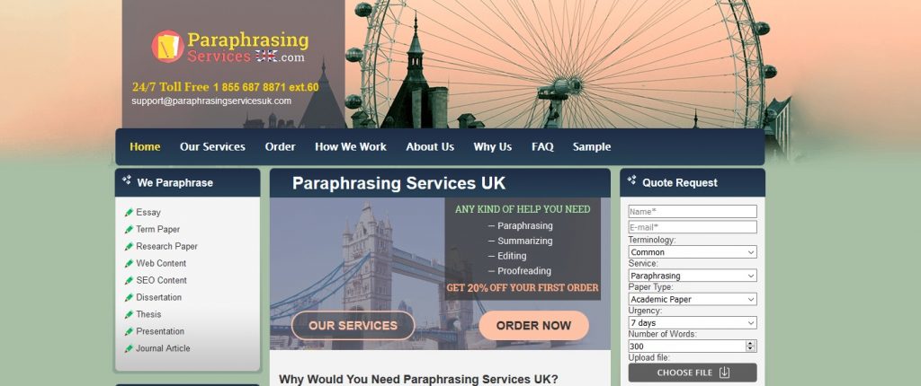 paraphrasingservicesuk.com review